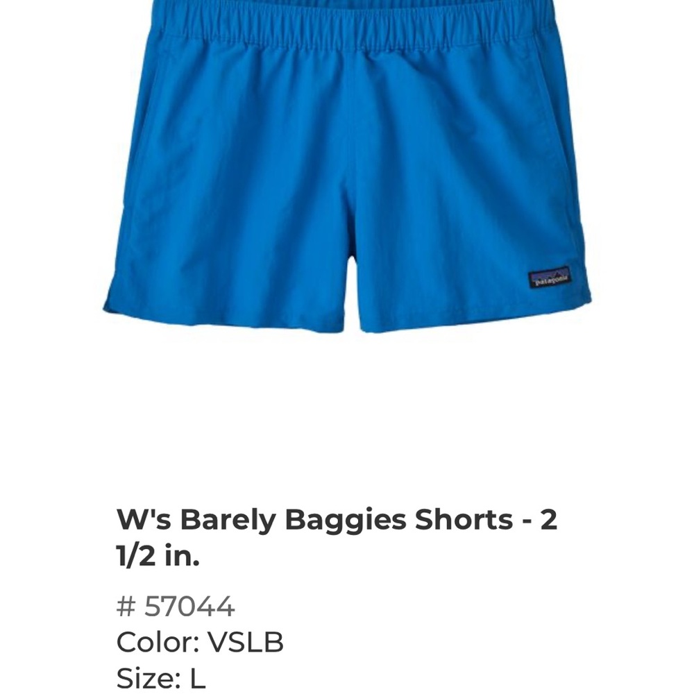 Patagonia Women's Barely Baggies Shorts in Vibrant Blue